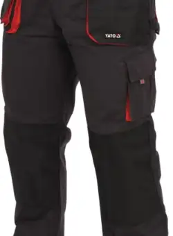 Pantalon de lucru YATO Poliester Bumbac 267 g m2 negru gri