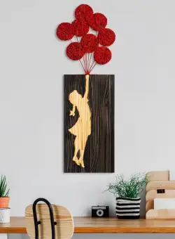 Accesoriu decorativ de perete din lemn Banksy - 17-1