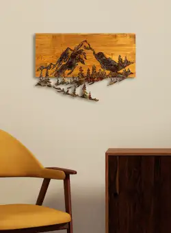 Accesoriu decorativ de perete din lemn Dag 2-1