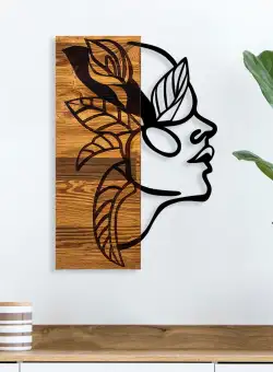 Accesoriu decorativ de perete din lemn Dingin