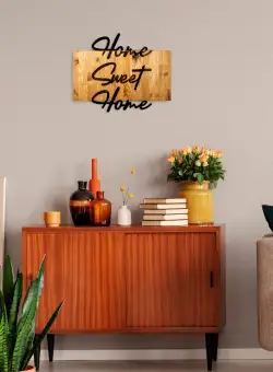Accesoriu decorativ de perete din lemn Home sweet home