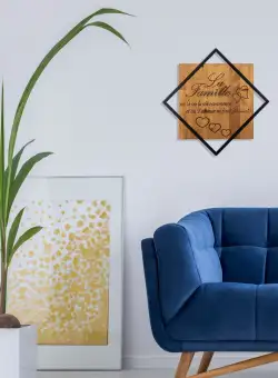 Accesoriu decorativ de perete din lemn La famille