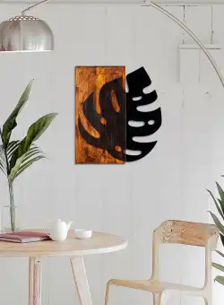 Accesoriu decorativ de perete din lemn Leaf 2