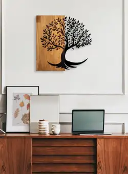 Accesoriu decorativ de perete din lemn Lime tree - 373