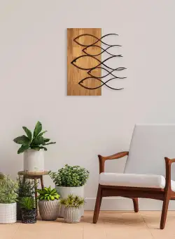 Accesoriu decorativ de perete din lemn MA-283