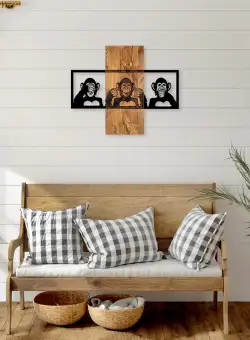 Accesoriu decorativ de perete din lemn MA-300