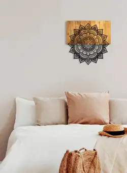 Accesoriu decorativ de perete din lemn Mandala 4