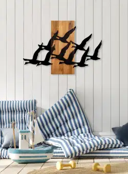 Accesoriu decorativ de perete din lemn Migrant birds - 375