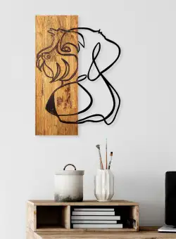 Accesoriu decorativ de perete din lemn Mr.Dog