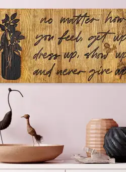 Accesoriu decorativ de perete din lemn No matter how you feel