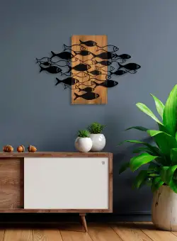 Accesoriu decorativ de perete din lemn Shoal