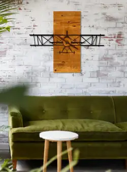 Accesoriu decorativ de perete din lemn Teyyare