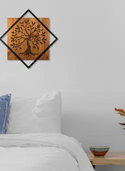 Accesoriu decorativ de perete din lemn Tree
