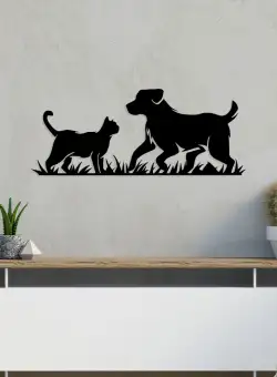 Accesoriu decorativ de perete metalic Best Friends