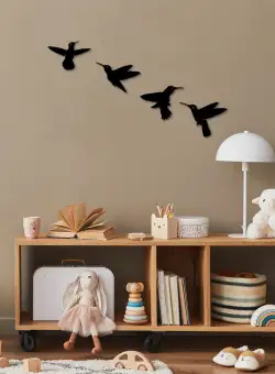 Accesoriu decorativ de perete metalic Birds - 292
