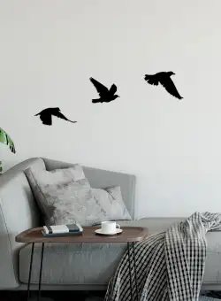 Accesoriu decorativ de perete metalic Birds - 477
