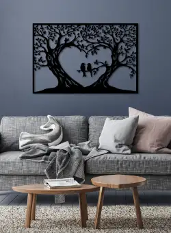 Accesoriu decorativ de perete metalic Birds Love - 278 L