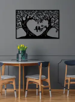 Accesoriu decorativ de perete metalic Birds Love - 279 M