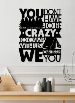 Accesoriu decorativ de perete metalic Camp With Us