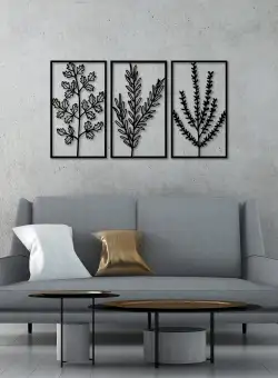 Accesoriu decorativ de perete metalic Flowers - 315