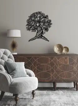 Accesoriu decorativ de perete metalic Monumental Tree - 275