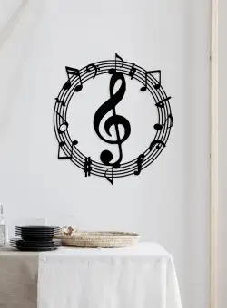 Accesoriu decorativ de perete metalic Musical 2
