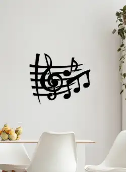 Accesoriu decorativ de perete metalic Musical 3