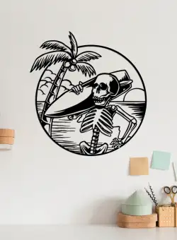 Accesoriu decorativ de perete metalic See Sad Skeletor - 532