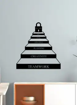 Accesoriu decorativ de perete metalic Success steps