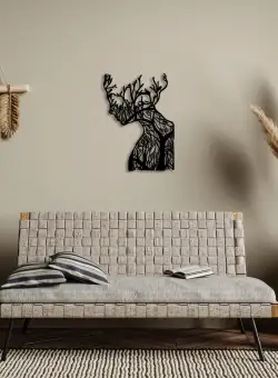 Accesoriu decorativ de perete metalic Tree woman - Model 318