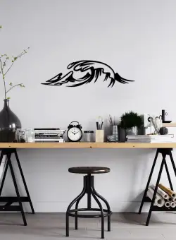 Accesoriu decorativ de perete metalic Wave - 476