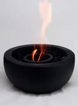 Accesoriu decorativ din beton Decorative Concrete Accessory Minimal 2, Negru, 20x11 cm