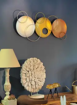 Accesoriu metal decorativ de perete Cosmos - APT652LAGB, Aur, 46x982 cm