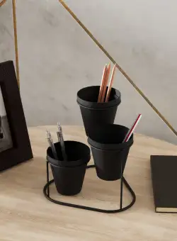 Accesoriu metalic decorativ Decorative Metal Accessory Antonio 1, Negru, 9 cm