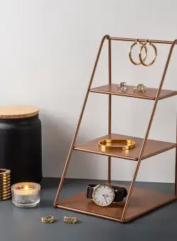 Accesoriu metalic decorativ Decorative Metal Accessory Modern 2, Cupru, 16x30.5x17 cm