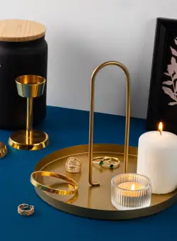 Accesoriu metalic decorativ Decorative Metal Accessory Rustic 5, Aur, 20.5x18 cm