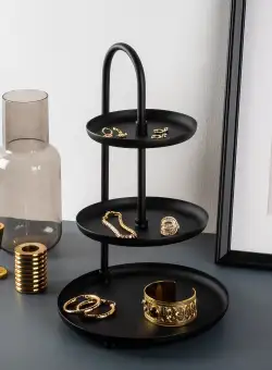 Accesoriu metalic decorativ Kalkı, Negru, 20x32 cm