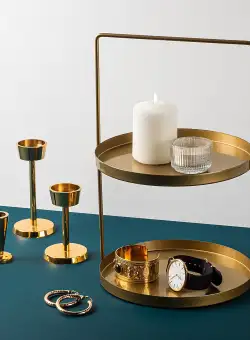 Accesoriu metalic decorativ Tılos-B - Gold, Aur, 21x33x21 cm