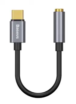 Adaptor audio BASEUS L54 USB-C + mini mufa 3.5mm pentru casti (negru+gri)