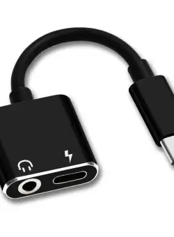 Adaptor Audio Usb TypeC la Jack MRG MDU07, Jack 3.5mm, Negru C935