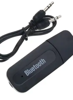 Adaptor Receptor Audio USB cu Bluetooth Techstar® A2DP, Jack 3.5mm, Transmitator AUX, Negru