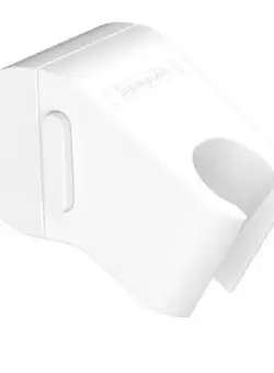 Agatatoare dus Hansgrohe Wallstoris cu fixare pe bara suport alb mat