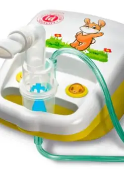Aparat de aerosoli cu compresor Little Doctor LD-212C, 3 Dispensere pentru reglarea dimensiunilor particulelor, 2 Masti (Alb/Galben)