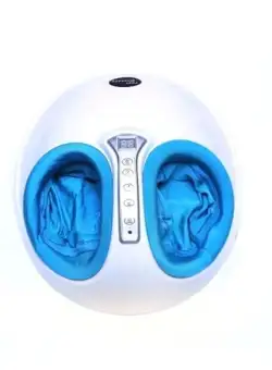 Aparat de Masaj Shiatsu pentru Picioare, 40W, Telecomanda, Timer 5-30 Minute, Alb Albastru