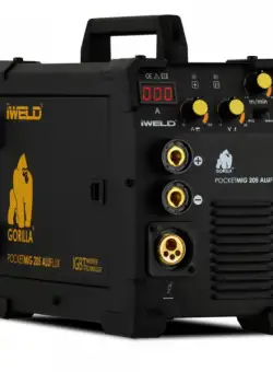 Aparat de Sudura IWELD, Tip Invertor, MIG-MAG, PocketMIG 205 AluFlux, 190A, Sarma 0.6 - 0.8mm
