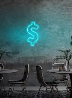 Aplica de Perete Neon Dollar Sign