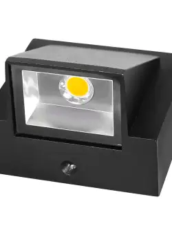Aplica LED De Perete Pentru Exterior Techstar® CM-DM-BD01, Putere 3W, Culoare Lumina 3000K, 400 lm, 8 x 8 Cm, IP 65, Negru