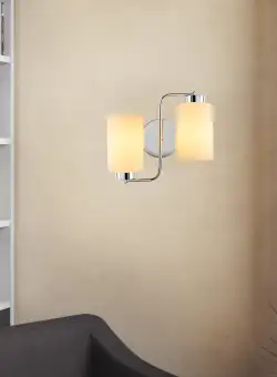 Aplica perete Balcova, 40 W, Argintiu, D 32 x H 28 cm