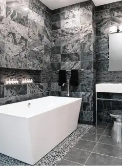 Ardezie Silver Polisata, 60 x 30 cm