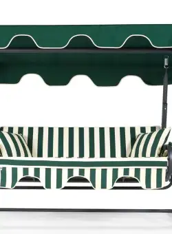 Balansoar de gradina cu 3 locuri Azra, Verde, 200 x 165 x 110 cm